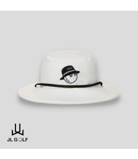 Mũ / Nón vành thể thao golf Malbon trắng